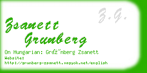 zsanett grunberg business card